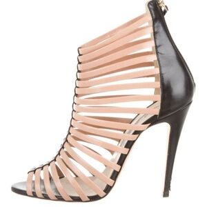 Brian Atwood Beige & Black Bootie size 37